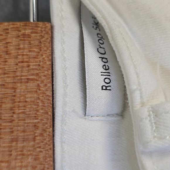 Jessica Simpson Jeans Women's Size 12 White Rolled crop Skinny White Jeans - Picture 5 of 11